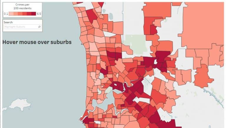 Perths New Crime Map - Crime Statistics | KNA Security Perth